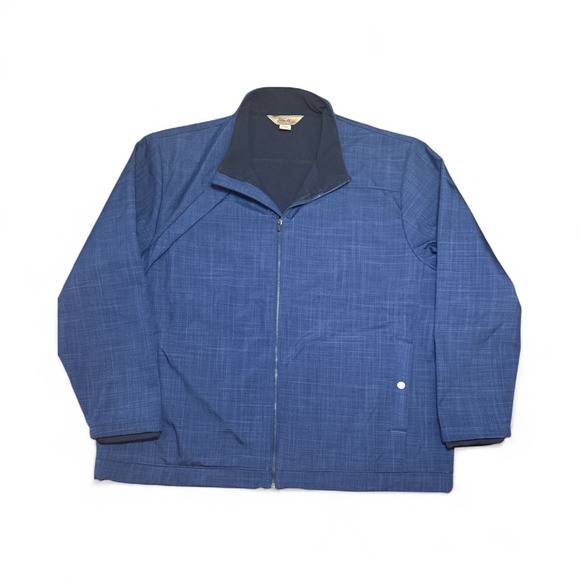 Tri-Mountain Gold Men's 3XL Blue Plaid Full Zip Fleece Lined Jacket - Picture 1 of 10